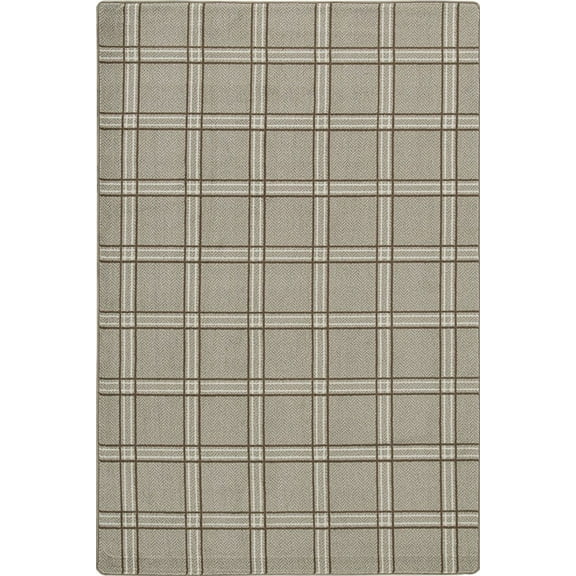 Milliken Imagine Area Rug PANE PLAID JUTE Pane Plaid Jute Plaid Boxes 10 9 x 13 2 Rectangle
