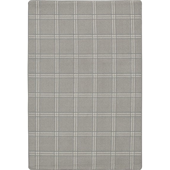 Milliken Imagine Area Rug PANE PLAID QUARTZ Pane Plaid Quartz Plaid Lines 10 9 x 13 2 Rectangle