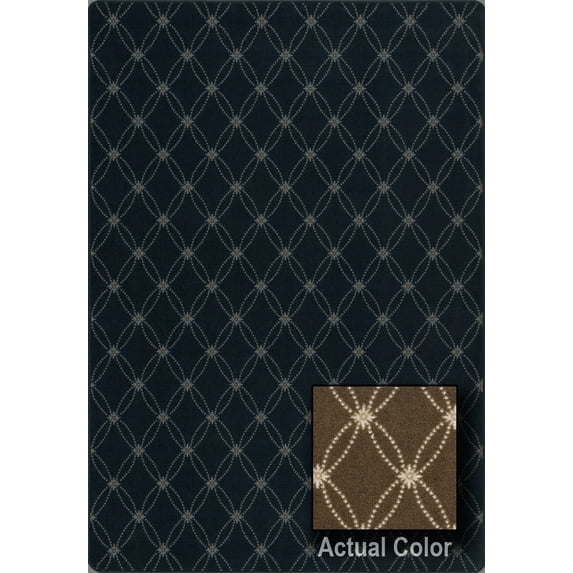 Milliken Imagine Area Rug PEARL LATTICE Pearl Lattice Sable Leaves Ovals 7' 8" x 10' 9" Rectangle