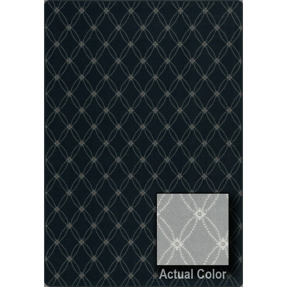 Milliken Imagine Area Rug PEARL LATTICE Pearl Lattice Slate Bud Leaves 3' 10" x 5' 4" Rectangle