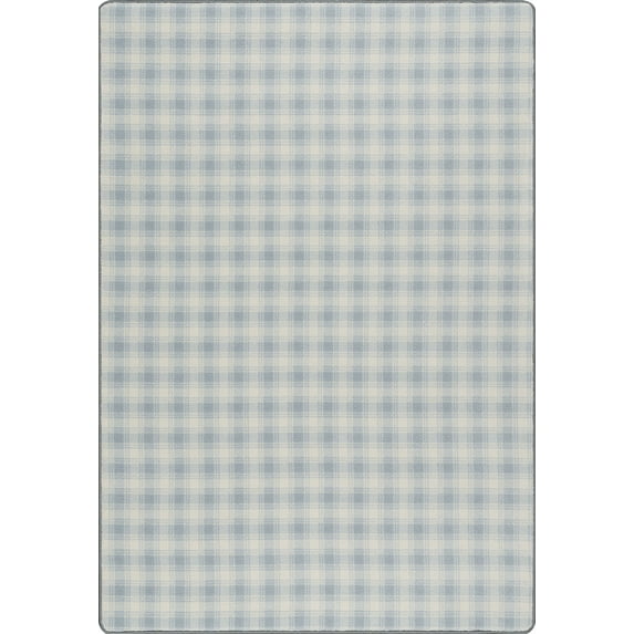Milliken Imagine Area Rug SHORTSTOP Shortstop Bluebell Plaid Boxes 5' 4" x 7' 8" Rectangle