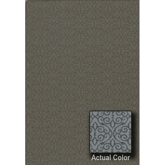 Milliken Imagine Area Rug TREASURED Treasured Union Blue Swirls Ornate 5' 4" x 7' 8" Rectangle