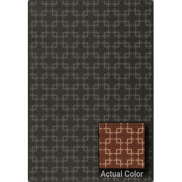 Milliken Imagine Area Rug URBANDALE Urbandale Cabernet Boxes Blocks 7' 8" x 10' 9" Rectangle