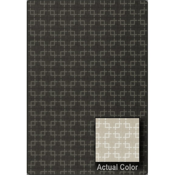 Milliken Imagine Area Rug URBANDALE Urbandale Warm Silk Blocks Interlocking 5' 4" x 7' 8" Rectangle