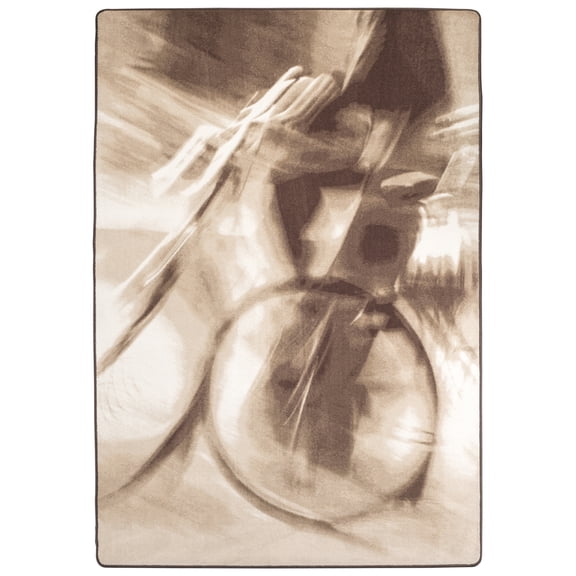 Milliken In The Moment Area Rug 4000177229 Leisure Ride Sepia Rings Wheels 5' 4" x 7' 8" Rectangle