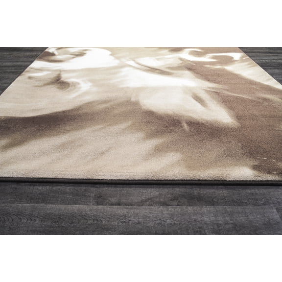 Milliken In The Moment Area Rug 4000177365 Ballare Sepia Strokes Swirls 5' 4" x 7' 8" Rectangle