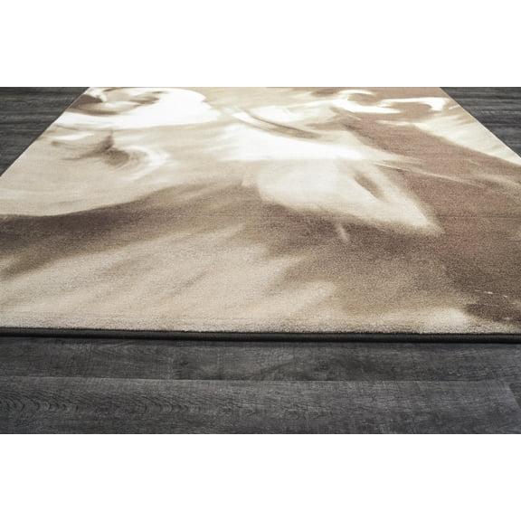 Milliken In The Moment Area Rug 4000177367 Ballare Sepia Strokes Swirls 7' 8" x 10' 9" Rectangle