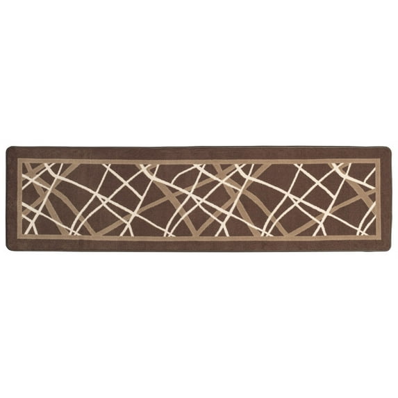 Milliken In The Moment Area Rug 4000177375 Cordas Sepia Lines Angles 2' 1" x 7' 8" Rectangle