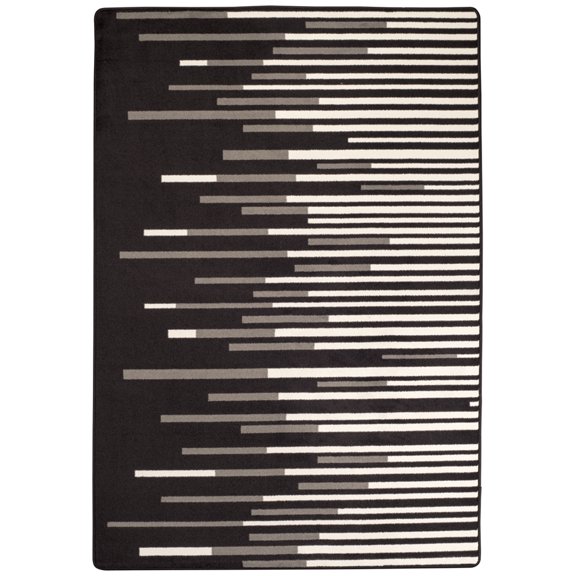Milliken In The Moment Area Rug 4000177377 Sound Wave Grayscale Bars Rows 3' 10" x  5' 4" Rectangle