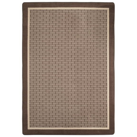 Milliken In The Moment Area Rug 4000177401 Wright Scale Sepia Bricks Blocks 5' 4" x 7' 8" Rectangle