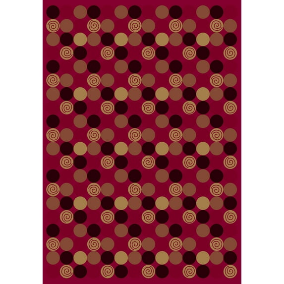Milliken Innovations Area Rug DA T DA CHERRY Da T Da Cherry Dots Hoops 2' 1" x 7' 8" Runner