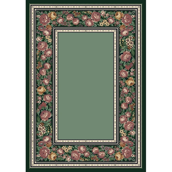 Milliken Innovations Area Rug ENGLISH FLORAL PERIDOT English Floral Peridot 5' 4" x 7' 8" Rectangle