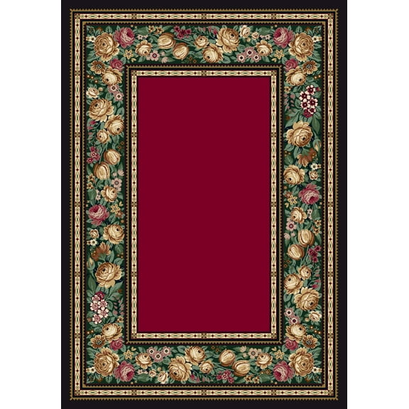 Milliken Innovations Area Rug ENGLISH FLORAL RUBY English Floral Ruby 7' 8" x 10' 9" Rectangle