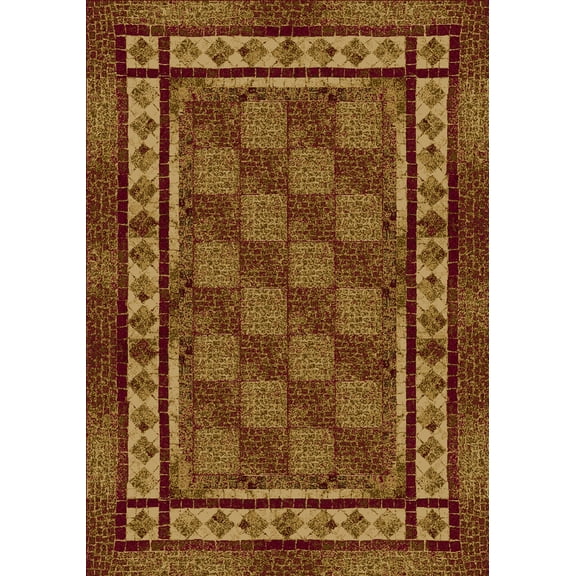 Milliken Innovations Area Rug FLAGLER BRICK Flagler Brick Checkered Blocks 10' 9" x 13' 2" Rectangle