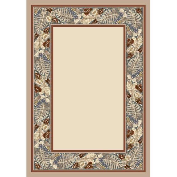 Milliken Innovations Area Rug KAPALUA OPAL PEARL Kapalua 02002 Petals Leaves 5' 4" x 7' 8" Rectangle