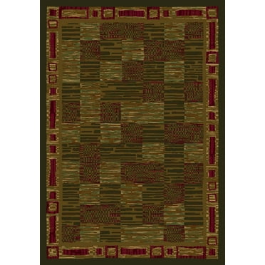 Milliken Innovations Area Rug KIRALA OLIVE Kirala Olive Checkered Blocks 10' 9" x 13' 2" Rectangle