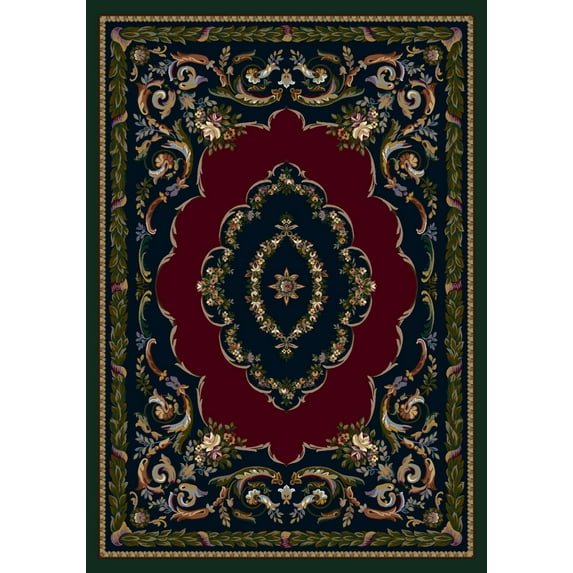 Milliken Innovations Area Rug LAFAYETTE SAPPHIRE EMERALD Lafayette 11001 5' 4" x 7' 8" Rectangle