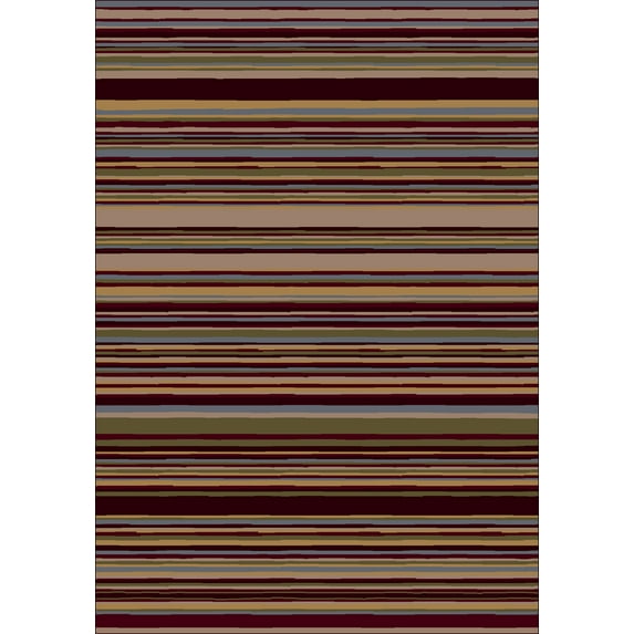 Milliken Innovations Area Rug LOLA DARK CHOCOLATE Lola 10110 Barred Lined 2' 8" x 3' 10" Rectangle