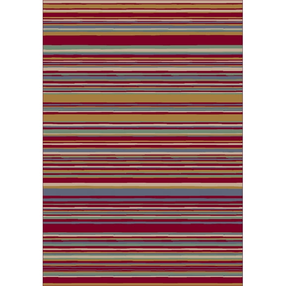 Milliken Innovations Area Rug LOLA RUBY Lola Ruby Lines Bars 2' 8" x 3' 10" Rectangle