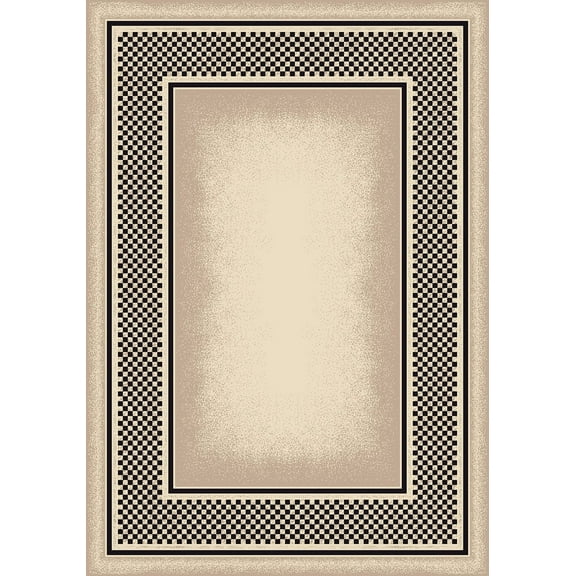 Milliken Innovations Area Rug OLD GINGHAM OPAL ONYX Old Gingham 02004 3' 10" x 5' 4" Rectangle
