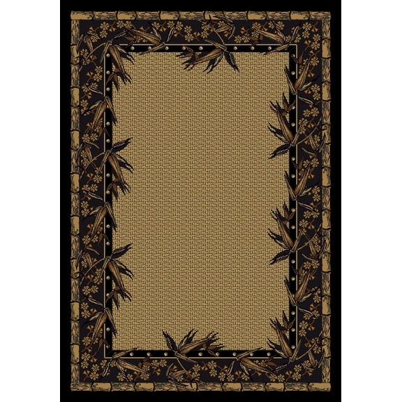 Milliken Innovations Area Rug OSAKA COCOA Osaka Cocoa Petals Leaves 3' 10" x  5' 4" Rectangle
