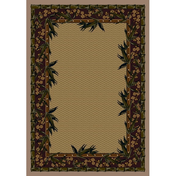 Milliken Innovations Area Rug OSAKA SANDSTONE Osaka Sandstone Vines Petals 2' 8" x 3' 10" Rectangle