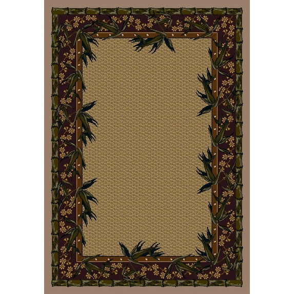 Milliken Innovations Area Rug OSAKA SANDSTONE Osaka Sandstone Vines Petals 3' 10" x 5' 4" Rectangle
