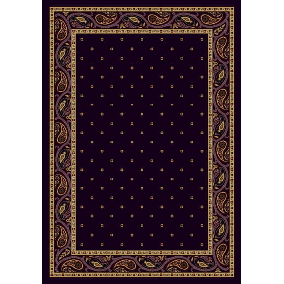 Milliken Innovations Area Rug PAISLEY EGG PLANT Paisley Egg Plant 3' 10" x  5' 4" Rectangle
