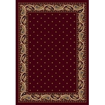 Milliken Innovations Area Rug PAISLEY GARNET Paisley Garnet 3' 10" x  5' 4" Rectangle