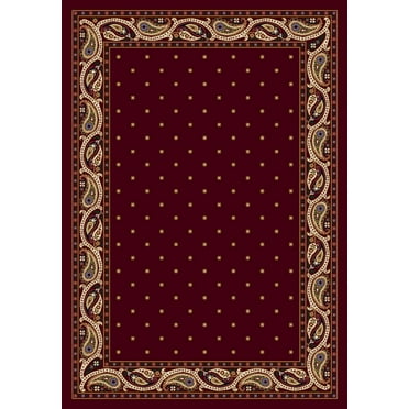 Milliken Innovations Area Rug PAISLEY GARNET Paisley Garnet 3' 10" x  5' 4" Rectangle
