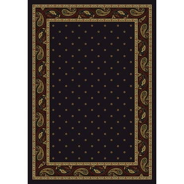 Milliken Innovations Area Rug PAISLEY ONYX Paisley Onyx Paisley Dotted 2' 1" x 7' 8" Runner