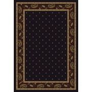 Milliken Innovations Area Rug PAISLEY ONYX Paisley Onyx Paisley Dotted 2 8" x 3 10" Rectangle