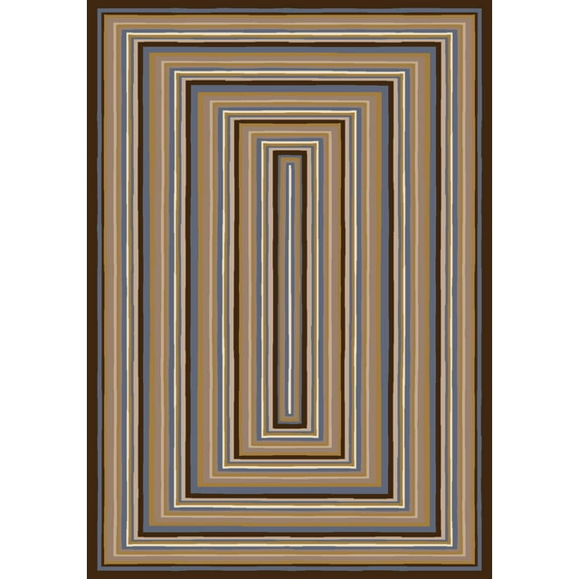 Milliken Innovations Area Rug RYLIE DK AMBER Rylie Dk Amber Blocks Rectangles 2' 1" x 7' 8" Runner