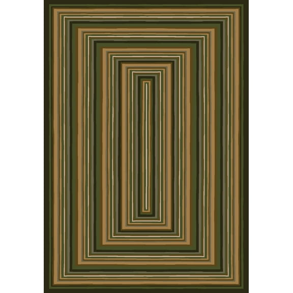 Milliken Innovations Area Rug RYLIE OLIVE Rylie Olive Lines Blocks 7' 8" x 10' 9" Rectangle