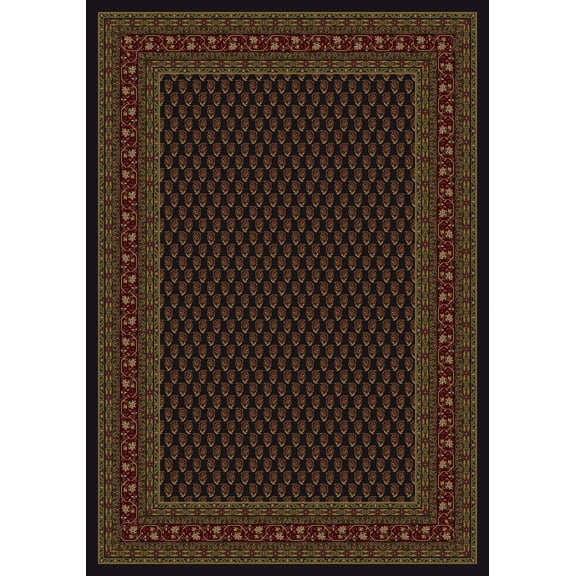 Milliken Innovations Area Rug SERABEND ONYX Serabend Onyx Repeat Half-Brick 7' 8" x 10' 9" Rectangle
