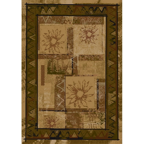 Milliken Innovations Area Rug SOLEIL MAIZE Soleil Maize Blocks Petals 7' 8" x 10' 9" Rectangle