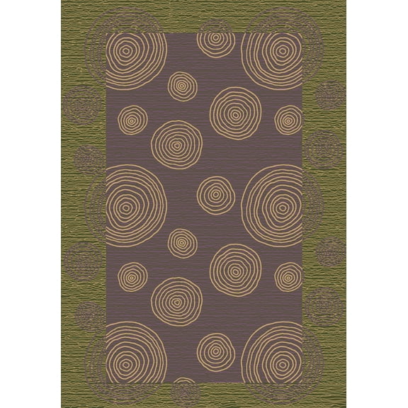 Milliken Innovations Area Rug WABI CELADON Wabi Celadon Rings Loops 5' 4" x 7' 8" Rectangle