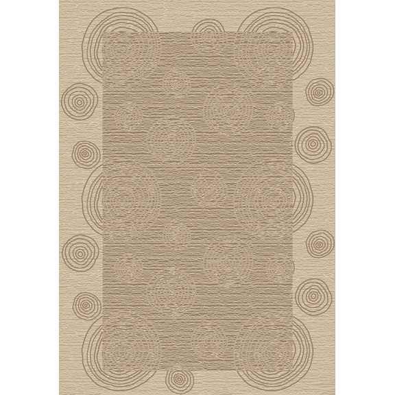 Milliken Innovations Area Rug WABI PEARL MIST Wabi Pearl Mist Leaves Rings 3' 10" x  5' 4" Rectangle