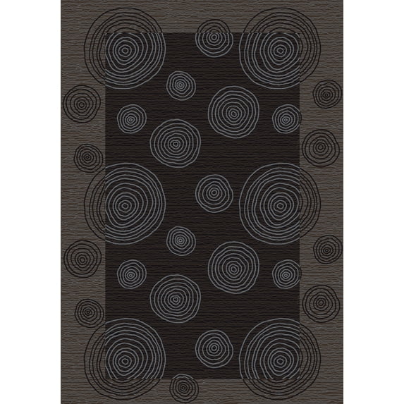 Milliken Innovations Area Rug WABI PEWTER Wabi Pewter Circles Loops 3' 10" x 5' 4" Rectangle
