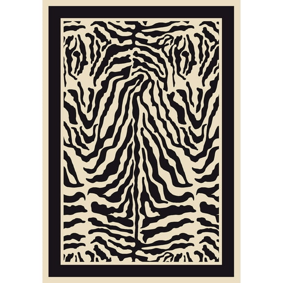 Milliken Innovations Area Rug ZULU ZEBRA Zulu Zebra Striped Rows 7' 8" x 10' 9" Rectangle