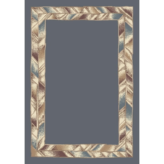 Milliken Innovations Area Rug ZUNI SLATE Zuni Slate Geometric Feathers 2' 8" x 3' 10" Rectangle