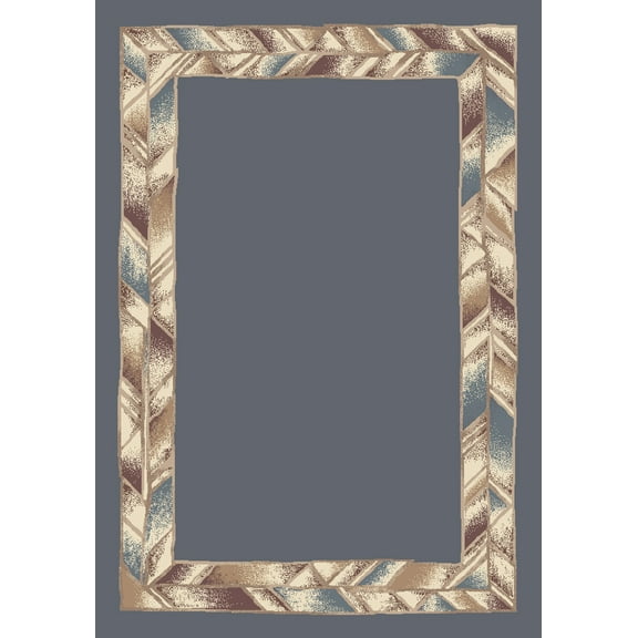 Milliken Innovations Area Rug ZUNI SLATE Zuni Slate Geometric Feathers 3' 10" x  5' 4" Rectangle