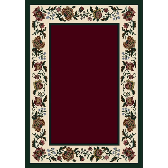 Milliken Ivory Floral Area Rug Bristol Bay Pearl Mist - Aprx 7' 8" x 10' 9"
