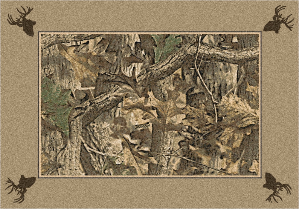 Milliken Ivory Nature Print Antlers Area Rug Timber - Aprx 3' 10
