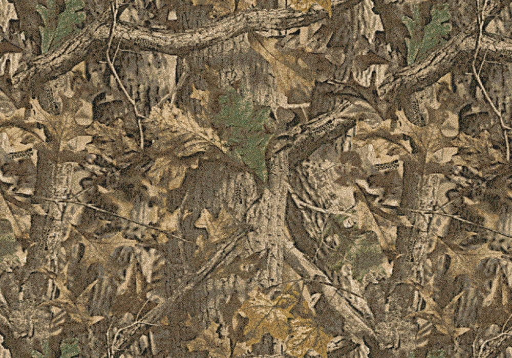 Ivory and Brown Synthetic Camouflage Rectangular Area Rug