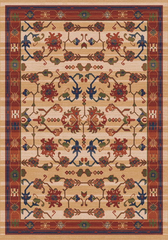 Milliken Kashmiran Pastiche Area Rug SHARAK ECRU Sharak Ecru Faded