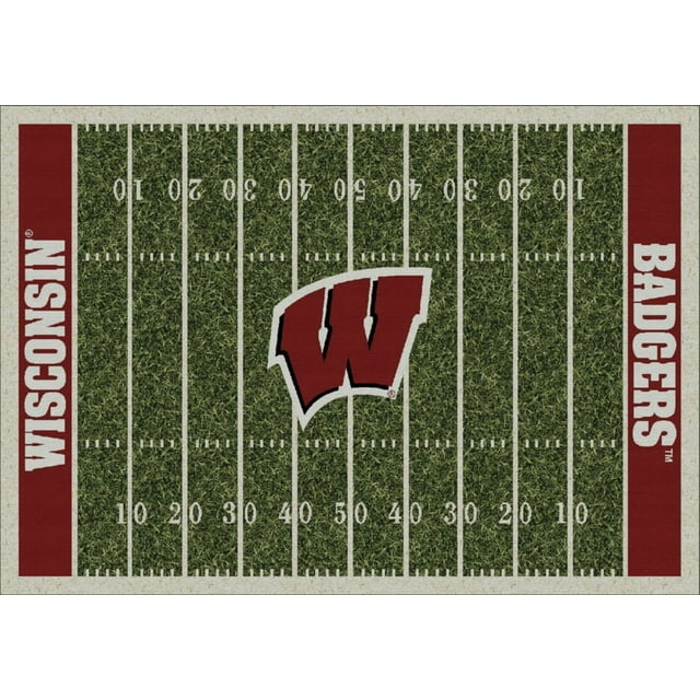 Milliken Ncaa College Home Field Area Rug Wisconsin Badgers 01490 3' 10" x 5' 4" Rectangle
