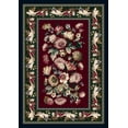 thumbnail image 1 of Milliken Red Floral Bordered Area Rug Chelsea Garnet - Aprx 7' 8" x 10' 9", 1 of 1