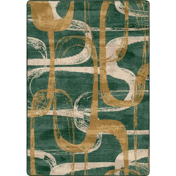 Milliken Residency Area Rug CAPSULE SWISH Capsule Swish Green Modern, 7' x 10'