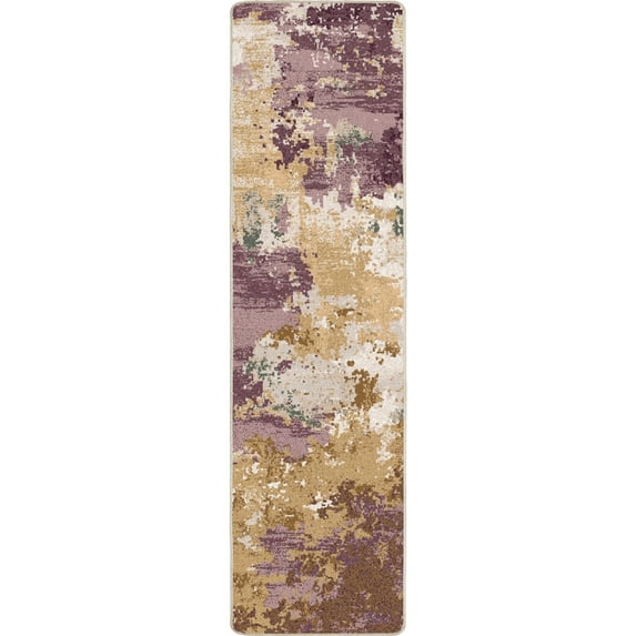 Milliken Residency Area Rug COLOR DRIFT Color Drift Purple Modern, 2' x 8'